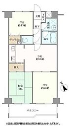 ドラゴンマンション相模原壱番館 3DKの間取り