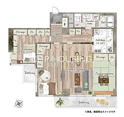 フジタ八王子マンション 3LDKの間取図画像