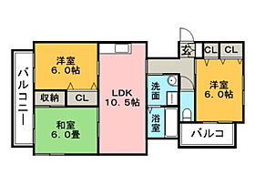 天神アコールマンション 504 ｜ 福岡県久留米市西町1472-3（賃貸マンション3LDK・5階・43.20㎡） その2