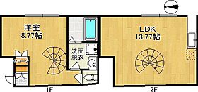 レガロスクエアー D ｜ 福岡県久留米市国分町1904-4（賃貸テラスハウス1LDK・2階・46.08㎡） その2