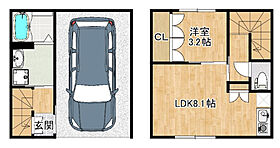 RENATUS VERITE(リナトゥス ベリテ） D ｜ 福岡県久留米市御井町1796-3（賃貸アパート1LDK・2階・53.00㎡） その2