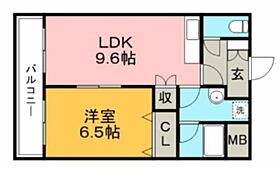 インポート久留米ルビーIII 605 ｜ 福岡県久留米市諏訪野町2353-1（賃貸マンション1LDK・6階・40.00㎡） その2