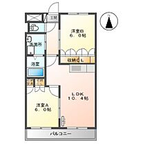 グランフォースMOCO  ｜ 福岡県久留米市城島町城島（賃貸アパート2LDK・2階・51.30㎡） その2