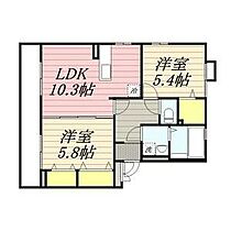 セレッソII番館 201 ｜ 福岡県久留米市津福今町308-12（賃貸アパート2LDK・2階・55.00㎡） その2