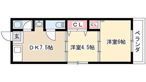 高砂ビレッジ 205｜愛知県名古屋市瑞穂区船原町７丁目(賃貸アパート2DK・2階・29.00㎡)の写真 その2