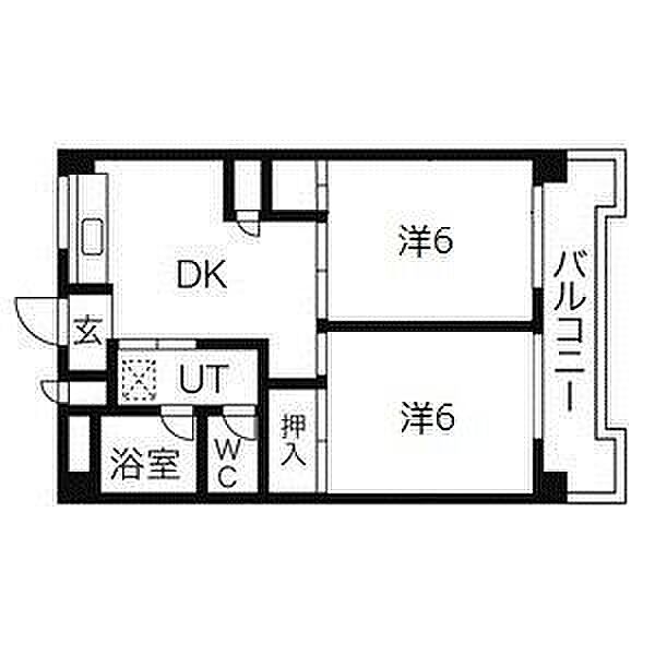 佐藤第一ビル 603｜愛知県名古屋市昭和区福江１丁目(賃貸マンション2DK・5階・44.00㎡)の写真 その2