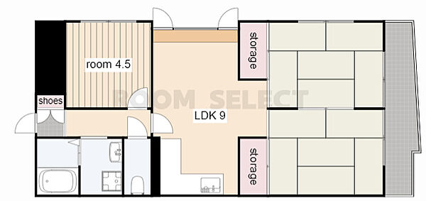 鉄村マンション S2A｜愛知県名古屋市昭和区川名山町(賃貸マンション3DK・2階・55.90㎡)の写真 その2