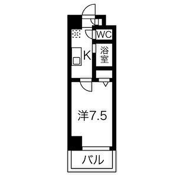 セントラルハイツ明野 507｜愛知県名古屋市熱田区明野町(賃貸マンション1K・5階・24.22㎡)の写真 その2