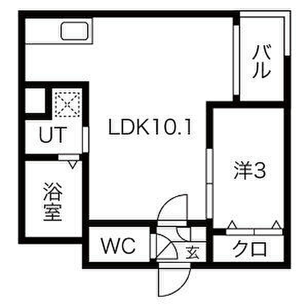 Warren kannonI 102｜愛知県名古屋市南区観音町５丁目(賃貸アパート1LDK・1階・30.04㎡)の写真 その2