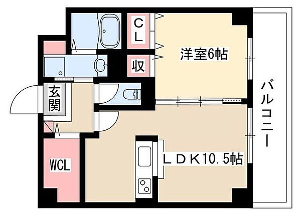 グレース弥富通 303｜愛知県名古屋市瑞穂区彌富通５丁目(賃貸マンション1LDK・3階・42.97㎡)の写真 その2