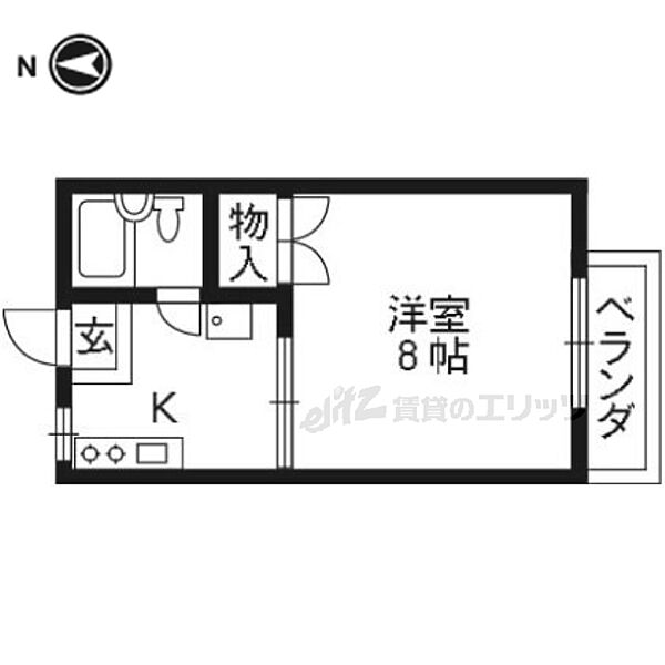 北尾ハイツI A103｜京都府京田辺市興戸郡塚(賃貸アパート1K・1階・23.19㎡)の写真 その2