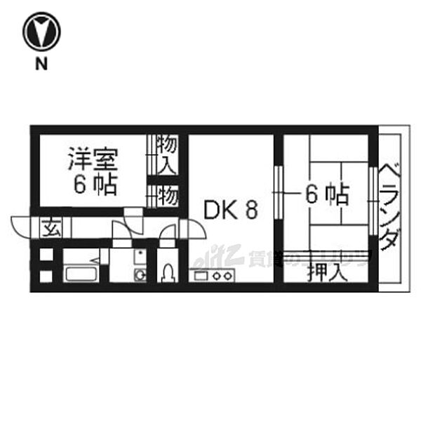 ＦＯＲＵＭ東向日 325｜京都府向日市寺戸町西田中瀬(賃貸マンション2DK・3階・48.60㎡)の写真 その2