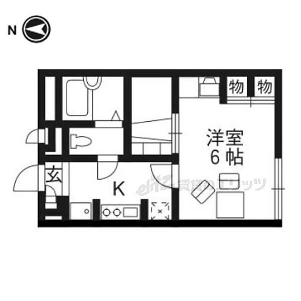 レオパレスエスペランサ 204｜京都府相楽郡精華町桜が丘１丁目(賃貸アパート1K・2階・19.87㎡)の写真 その2