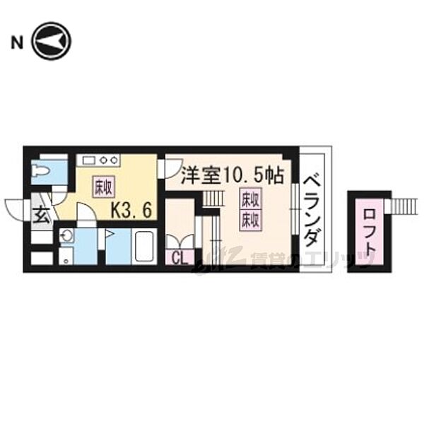 ルネス・ロワール 305｜京都府京都市伏見区深草柴田屋敷町(賃貸マンション1K・2階・32.00㎡)の写真 その2