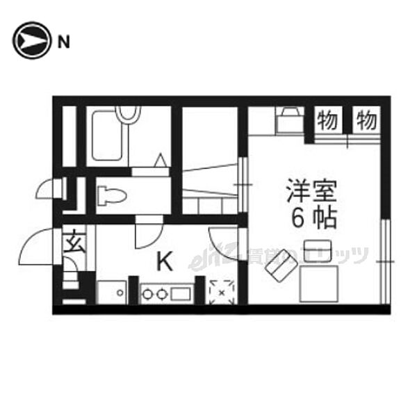 レオパレスエスペランサ 101｜京都府相楽郡精華町桜が丘１丁目(賃貸アパート1K・1階・19.87㎡)の写真 その2