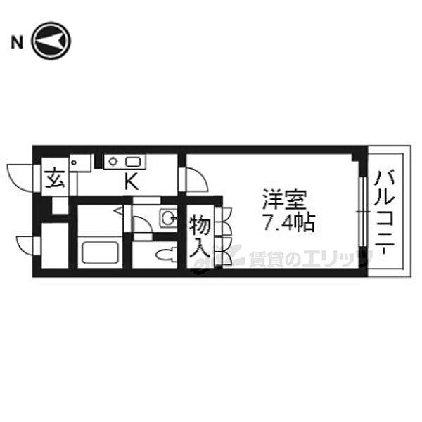 フロント木津 501｜京都府木津川市木津駅前１丁目(賃貸マンション1K・5階・24.75㎡)の写真 その2