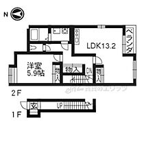 ピュアティハイム 203 ｜ 京都府木津川市吐師野間（賃貸アパート1LDK・2階・52.73㎡） その2