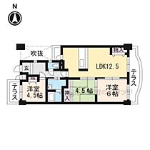 シャルマンコーポ新田辺118  ｜ 京都府京田辺市河原北口（賃貸マンション3LDK・1階・64.05㎡） その2