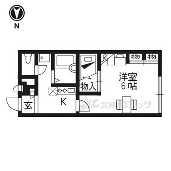 レオパレスブラッサム木津 202｜京都府木津川市木津清水(賃貸アパート1K・2階・21.81㎡)の写真 その2