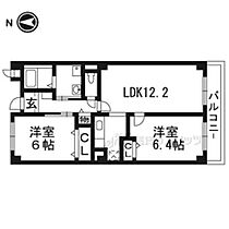 ピュアパレスA 203 ｜ 京都府木津川市加茂町駅東２丁目（賃貸マンション2LDK・2階・55.08㎡） その2