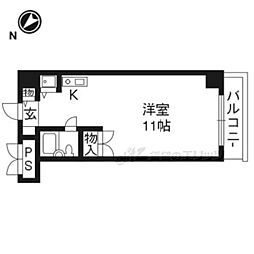 プレシードノモト 1階1Kの間取り