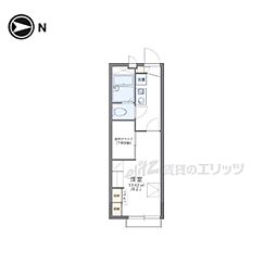 レオパレスブルーメ 1Kの間取図画像