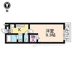 京阪本線 龍谷大前深草駅 徒歩5分の賃貸アパート 1階1Kの間取り