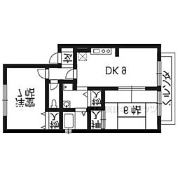 ハイカムールミズ 2LDKの間取図画像