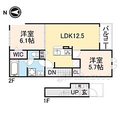 エスペランサ 2LDKの間取図画像