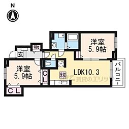 ベル・フィオーレ 2LDKの間取図画像