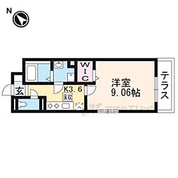 アールメゾン同志社駅前 1Kの間取図画像