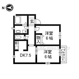 サクラ.22 2DKの間取図画像