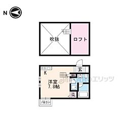 ピア・プリマ貴船館 1Kの間取図画像