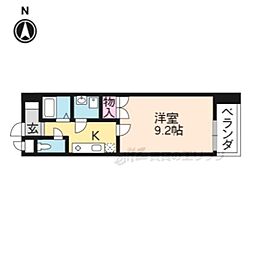 メゾンヴィーナス 1Kの間取図画像