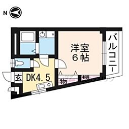 タプロウコート 1Kの間取図画像
