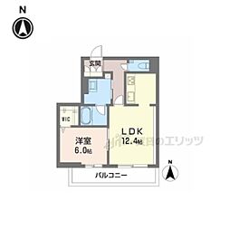京都市伏見区新町5丁目マンション 1LDKの間取図画像