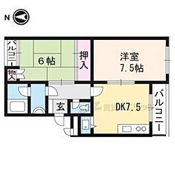 ベル・エトワール 2DKの間取図画像