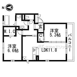 ソレアード大塚 2LDKの間取図画像