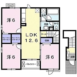 ラグーン2 3LDKの間取図画像