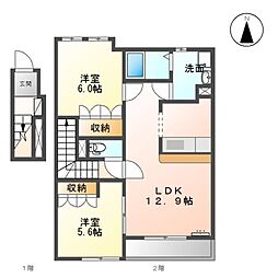 ロココプランB 2階/-