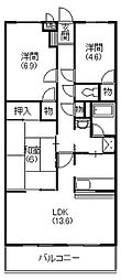 リ・ヴェール・セントラル・ハイツ 3LDKの間取図画像