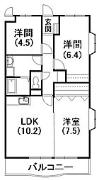 メゾン宮北 3LDKの間取図画像