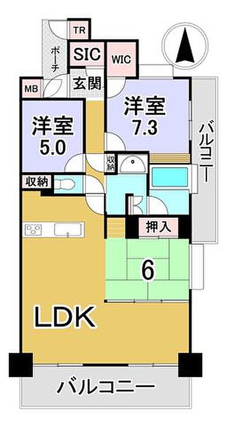 3LDK 間取り