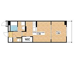 エヴァーグリーンフジ 1LDKの間取図画像