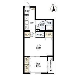 Forestone小金井 2LDKの間取図画像