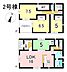 間取り：2号棟　4LDK+S　土地面積184.07m2　建物面積95.98m2