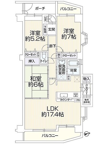 間取りを拡大表示