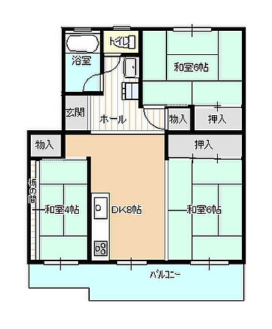 間取り 滝山団地（2街区） 2階/-