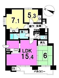 ロピア北19条 3LDKの間取図画像