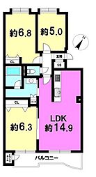 ロピア北25条 3LDKの間取図画像